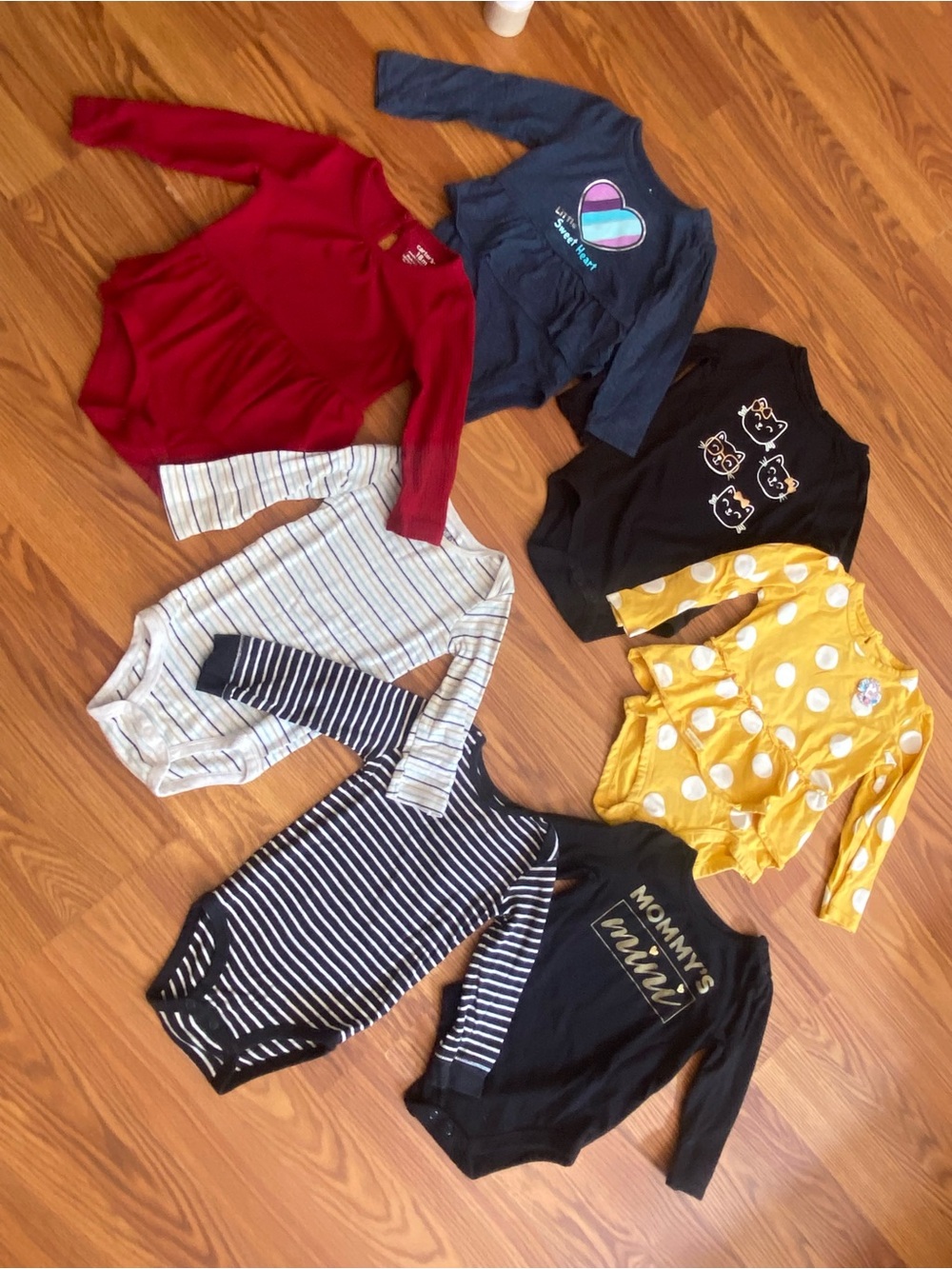 Carter's Long-Sleeve Baby Bodysuit Mix Bundle - Size 18M!